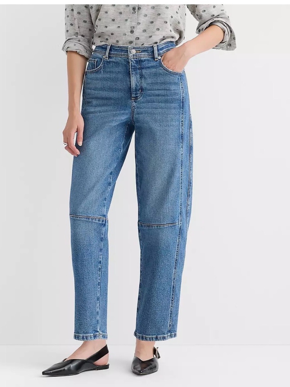 NWT Loft High Rise Barrel Jeans size 8/29